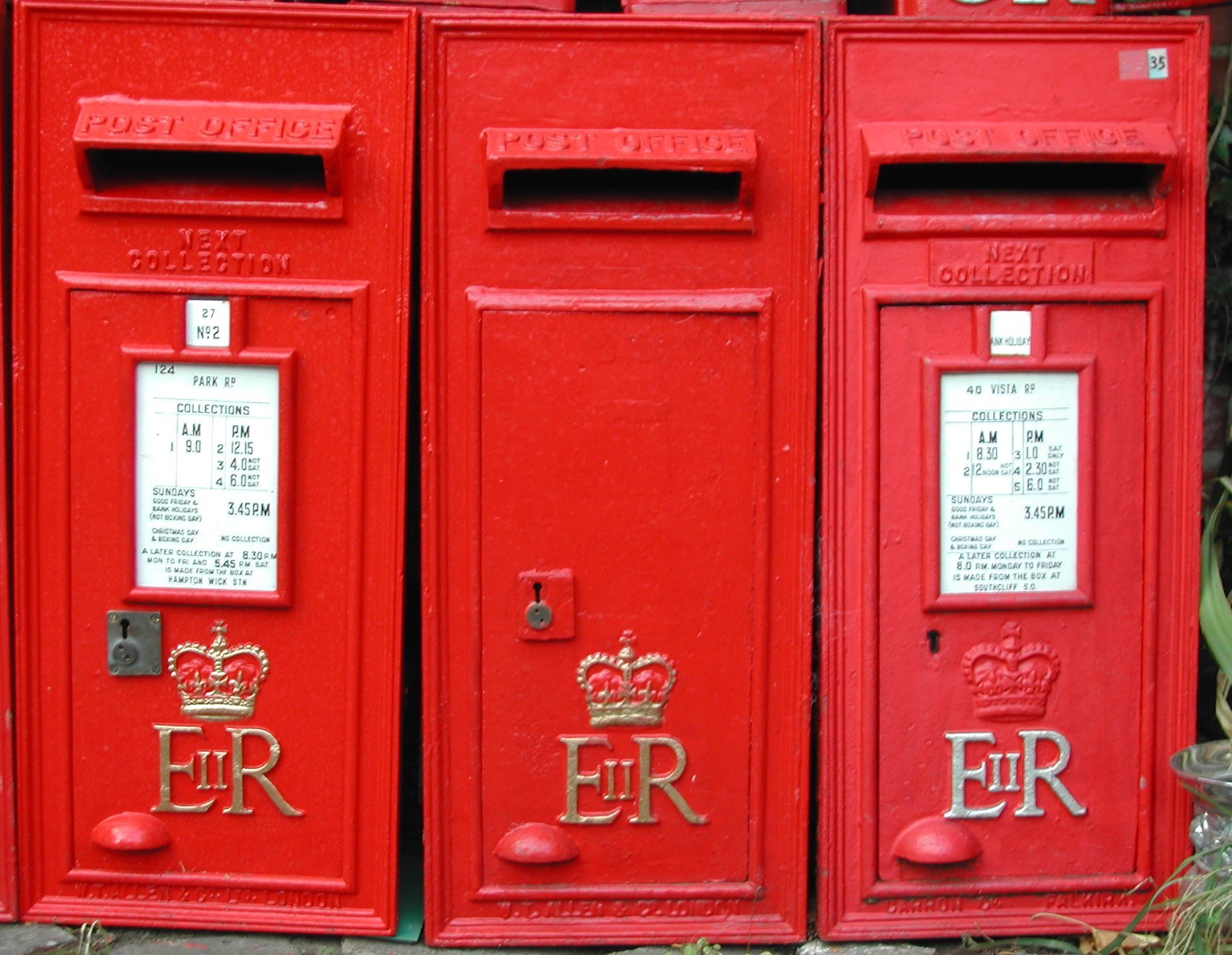 Post box collection times